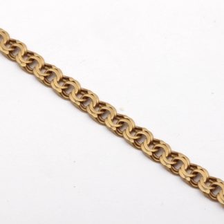 ARMLÄNK BISMARCK MED SÄKERHETSKEDJA, LÄNGD CA: 20CM, BREDD: 2,7MM / 18K 2,8G - SVENSK KONTROLLSTÄMPEL