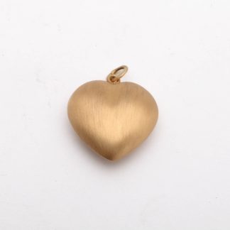 HÄNGE I ROSÉGULD HJÄRTA MED RUSTIK YTA 20x15MM - TILLV. SVERIGE