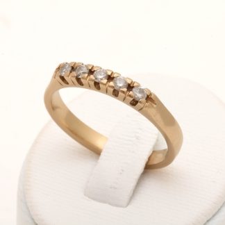 RING MED DIAMANTER TOT. 0,25CT ENLIGT INSKRIPTION, STORLEK: 18,75MM / 18K 4,5G - TILLV. SMYCKA