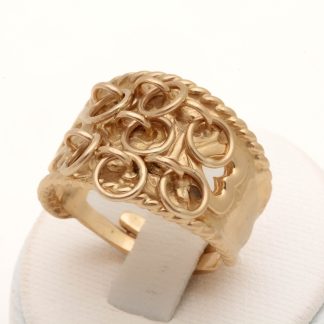 RING " KÄRLEKSRINGEN " REGLERBAR STORLEK CA: ø 17,5-22MM / 18K 9,2G - TILLV. JOKKMOKKS TENN