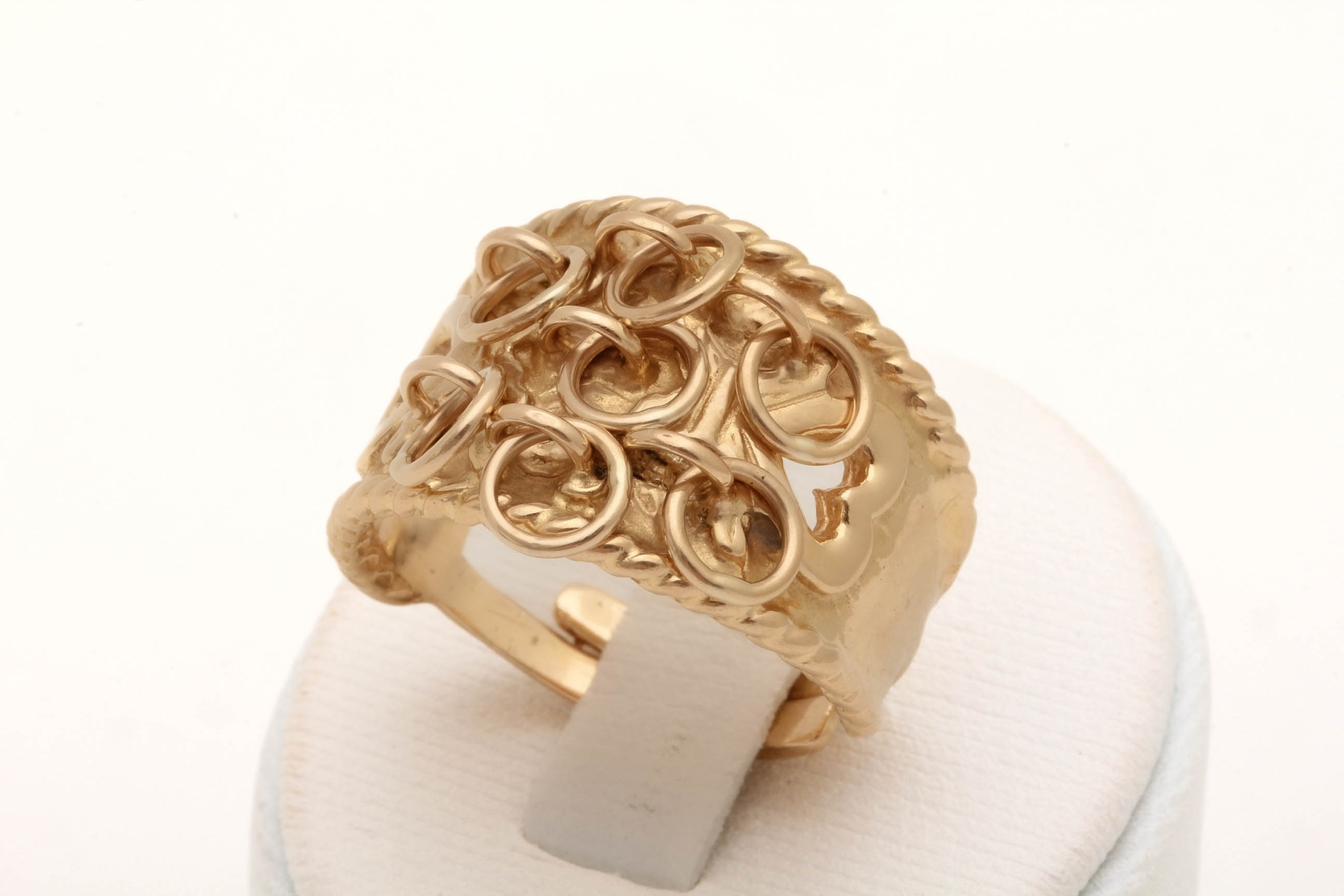 RING " KÄRLEKSRINGEN " REGLERBAR STORLEK CA: ø 17,5-22MM / 18K 9,2G - TILLV. JOKKMOKKS TENN