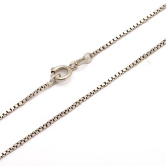 HALSKEDJA VENETIANSK, 48CM, BREDD: 1MM / 18K VITGULD 3G - SVENSK KONTROLLSTÄMPEL, OBS! BARNSTORLEK!