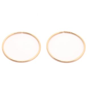 PAR ÖRHÄNGEN RINGAR / HOOPS ø 27,5MM / 14K ROSÉGULD 1,5G