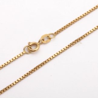 HALSKEDJA VENETIANSK, 39,5CM, BREDD: 1MM / 18K 4,3G - TILLV. GULDFYNDGRUPPEN, OBS! BARNSTORLEK