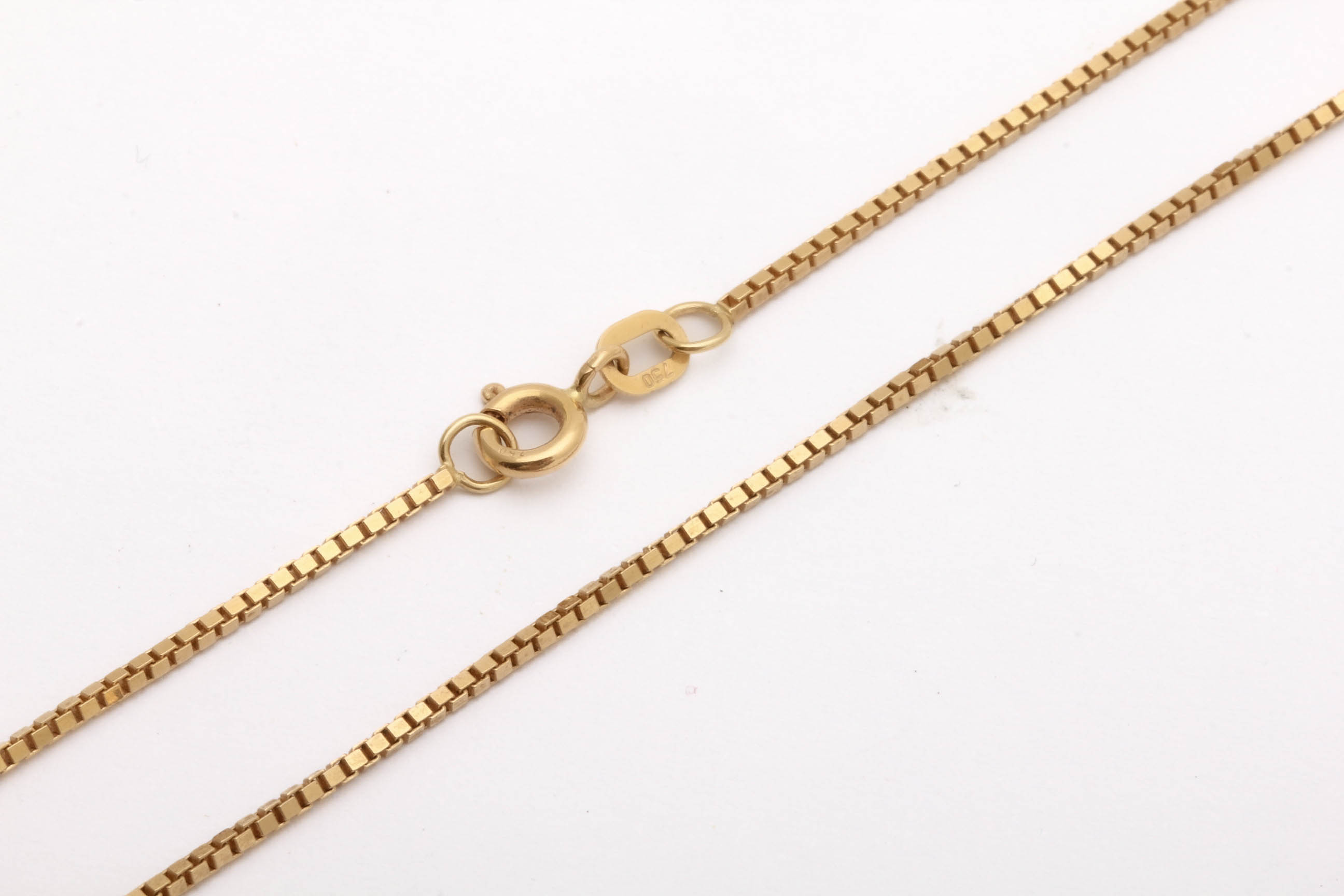 HALSKEDJA VENETIANSK, 39,5CM, BREDD: 1MM / 18K 4,3G - TILLV. GULDFYNDGRUPPEN, OBS! BARNSTORLEK