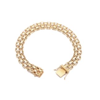 ARMBAND X-LÄNK, 18,5CM, BREDD: 9,5MM / 18K 19,4G - TILLV. SVERIGE