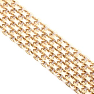 ARMBAND X-LÄNK, 19CM, BREDD: 27,5MM / 18K 92,8G - TILLV. STOCKHOLM 1963, OBS! SKICKAS EJ, VID BETALNING KONTAKTA OSS PÅ MAIL: FROLUNDATORG@PANTGBG.SE