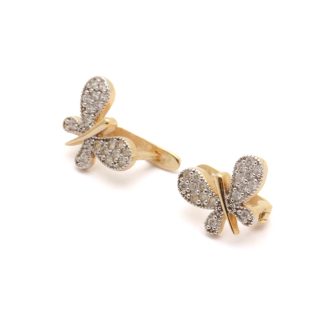 PAR ÖRHÄNGEN FJÄRILAR MED KRISTALLER 12x11MM / VIKT INKL STENAR: