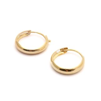 PAR ÖRHÄNGEN HOOPS / CREOLER / RINGAR I FÖRGYLLT SILVER ø 12MM - TILLV. GULDFYNDGRUPPEN