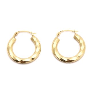 PAR ÖRHÄNGEN FLÄTADE RINGAR 19x18MM