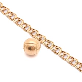 ARMBAND BISMARCK MED BERLOCK FOTBOLL, 19CM, BREDD: 5,5MM - TILLV. I FINLAND 1971