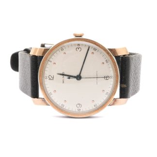VINTAGE HERRUR MIMO ANTIMAGNETIC, MEKANISK, GULD PÅ STÅL, ø 33MM, MED LÄDERBAND (EJ ORIGINAL)