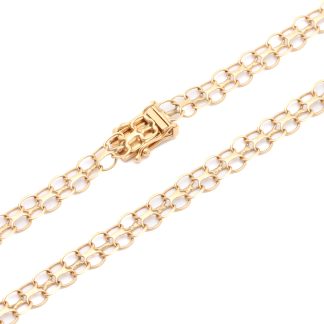 HALSKEDJA X-LÄNK 49,5CM, BREDD: 5,2MM - TILLV. CLAREUS 1987 - OBS! NÅGOT OJÄMN I LÄNKEN