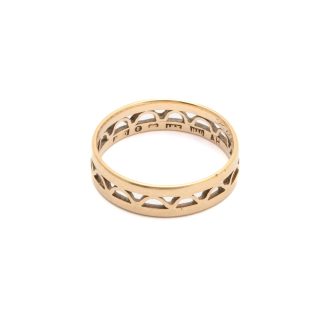 RING MED MÖNSTER, ø 18,25MM - TILLV. FIRMA ANDERS HÖGBERG GÖTEBORG 1982, OBS! GRAVYR I SKENAN