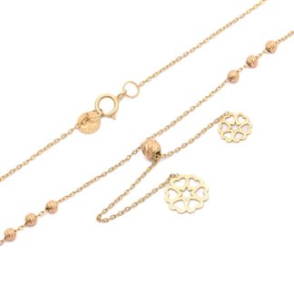 HALSSMYCKE I GUL & RÖDGULD MED KULOR, HJÄRTAN OCH STJÄRNOR 45CM, BREDD: 1MM - TILLV. SALIA GOLD GALERIE I PARIS