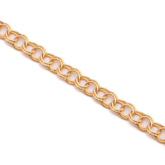 ARMBAND BISMARCK MED BERLOCK HJÄRTA, LÅSBAR I 2 LÄNGDER: 14 & 16CM, BREDD: 3MM - GULDFYND