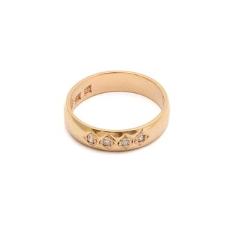 RING MED DIAMANTER 0,08CT ø 17,25MM - TILLV. GÖTEBORG 1963