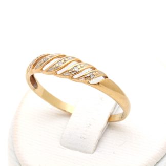 RING MED DIAMANTER TOT. CA: 0,03CT ø 18,75MM