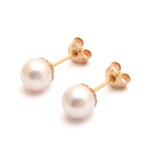 PAR ÖRHÄNGEN MED PÄRLOR ø 6,8MM - VIKT INKL PÄRLOR: