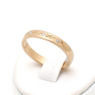 RING MED DIAMANTER TOT. 0,03CT ENLIGT INSKRIPTION, ø 17,25MM - TILLV. SCHALINS