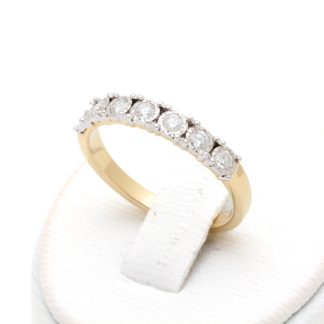 RING MED DIAMANTER TOT. CA: 0,15CT ø 16,5MM - TILLV. GULDFYNDGRUPPEN