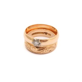 DEFEKTA RINGAR MED GRAVYRER, NAGG, REPOR, DIAMANT OCH BUCKLOR