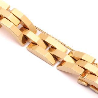 ARMBAND MED SÄKERHETSKEDJA, ÖPPNINGSBAR, CA: 19CM, BREDD: 11,5MM