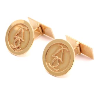 PAR MANSCHETTKNAPPAR MED MONOGRAM ø 20MM - TILLV. BORGILGA, STOCKHOLM 1974