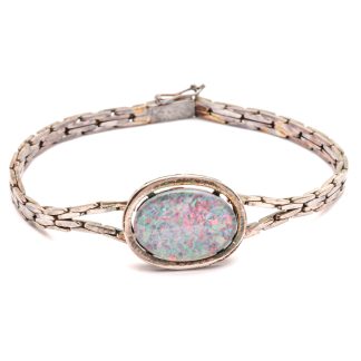 ARMBAND MED SYNTETISK OPAL 18CM, BREDD: 4-17MM - TOTALVIKT: