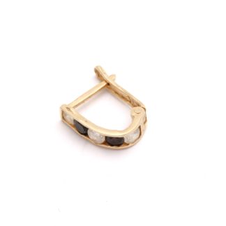ETT UDDA ÖRHÄNGE MED PRYDNADSSTENAR 11x3MM - TOTALVIKT: