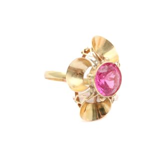 RING MED ROSA PRYDNADSSTEN, ø 18,75MM - TOTALVIKT: