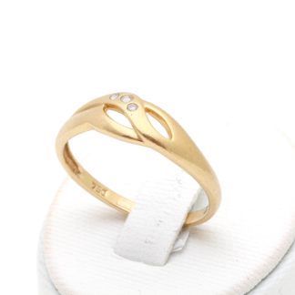 RING MED DIAMANTER TOT. CA: 0,03CT ø 19MM