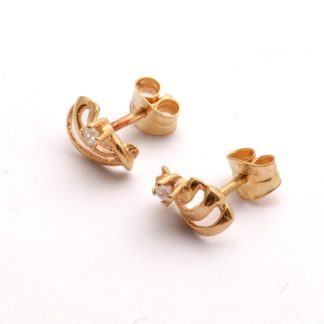 PAR ÖRHÄNGEN MED KRISTALLER, 8x5MM - TOTALVIKT: