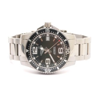 HERRUR LONGINES HYDROCONQUEST 300M, ø 39MM, REF: L3.741.4.56.6, I ORIGINAL INNER- & ETUI, CERTIFIKAT KLOCKIA 28/09-2020, OBS! BRUKSSLITAGE - REK. NYPRIS 18 250:-