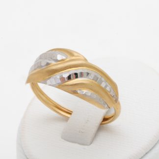 RING MED VITGULDSMÖNSTER, ø 19MM