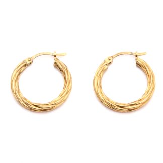 PAR ÖRHÄNGEN FLÄTADE HOOPS / RINGAR ø 18MM