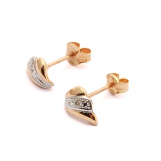 PAR ÖRHÄNGEN MED DIAMANTER TOT. CA: 0,02CT 9x6MM - OBS! EJ ORIGINAL LÅS