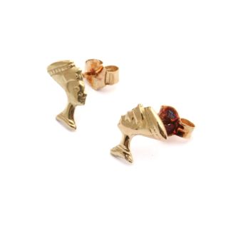 PAR ÖRHÄNGEN NEFERTITI, 10x8MM - OBS! MISSFÄRGADE PIGGAR OCH LÅS