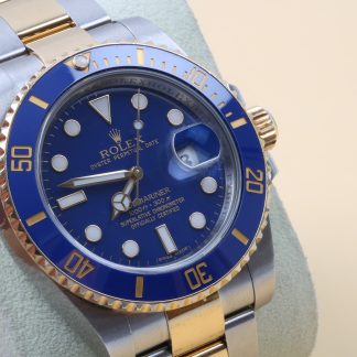 HERRUR ROLEX SUBMARINER 18K O STÅL REF 116613LB 5V1758D2 2014 CERT LÅDA YTTERLÅDA 2 X-TRA LÄNKBITAR BRUKSSLITAGE OBS DENNA VARA SKICKAS EJ