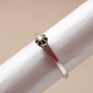 RING VITGULD MED DIAMANT 0,10CT. 17MM. TILLV. GULDFYND