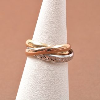 RING 3 FÄRGAT GULD, 15,5 MM