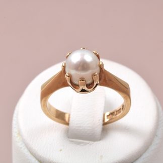 RING MED PÄRLA, ø7 MM , TILLV. GÖTEBORG 1977, 17 MM