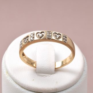 RING MED DIAMANTER 0,10CT, GULDFYND, 19 MM