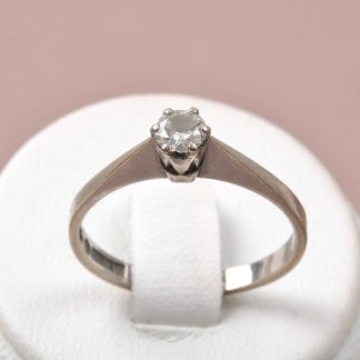 RING VG MED DIAMANT, 0,20 CT, TILLV. GÖTEBORG 1974, 16,75 MM