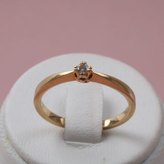 RING MED DIAMANT TILLV. GULDFYND, 17MM