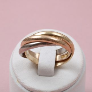 RING 3-FÄRGAT GULD, 17,25 MM