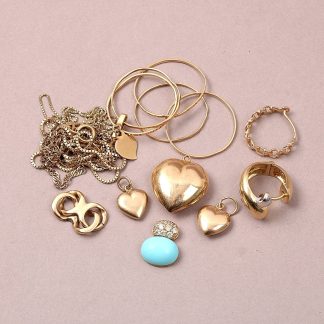 DIVERSE SMYCKEN DEFEKTER OCH SYNTETISKA STENAR TOTALVIKT