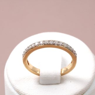 RING MED 16 DIAMANTER, TILLV.GULDFYND, 15,5 MM