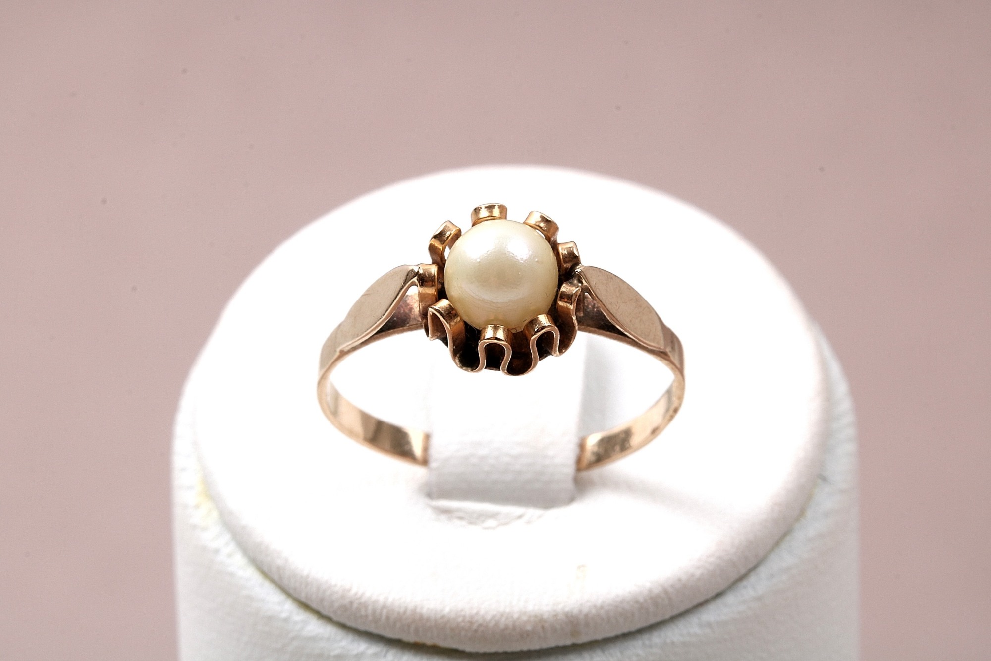 RING MED PÄRLA. 16,25MM TOTALVIKT