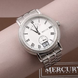 HERRUR MERCURY QUARTZ. 44MM. 143 DIAMANTER TOTALT 0,77CT. MODELL ME285, ORIGINAL KRT CERT 2022
